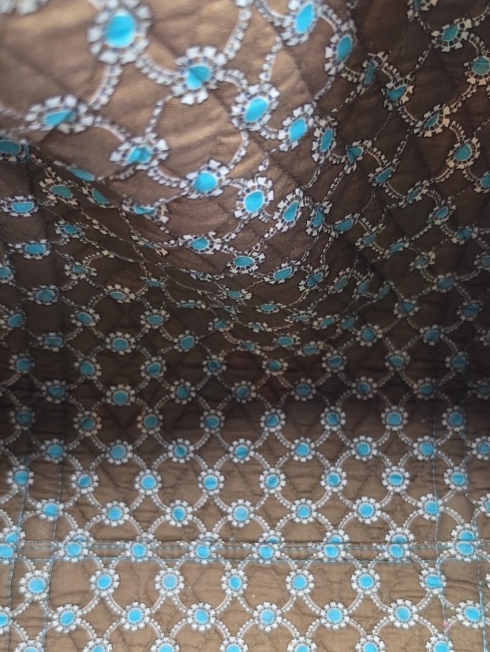 Vera Bradley Quilted Totally Turq Patterned Duffle Bag - Picture 3 of 6